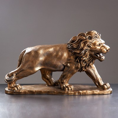 Фигурка «Лев идущий», правый, бронза, гипс под бронзу, 73×23×43 см