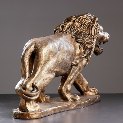 Фигурка «Лев идущий», правый, бронза, гипс под бронзу, 73×23×43 см