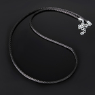 Шнурок нейлоновый d=2 мм, канатное плетение, 45 см, цвет чёрный - фото 9421485