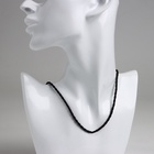 Шнурок кожаный для кулона, d=3 мм, 45 см, чёрный, косичка - Фото 2