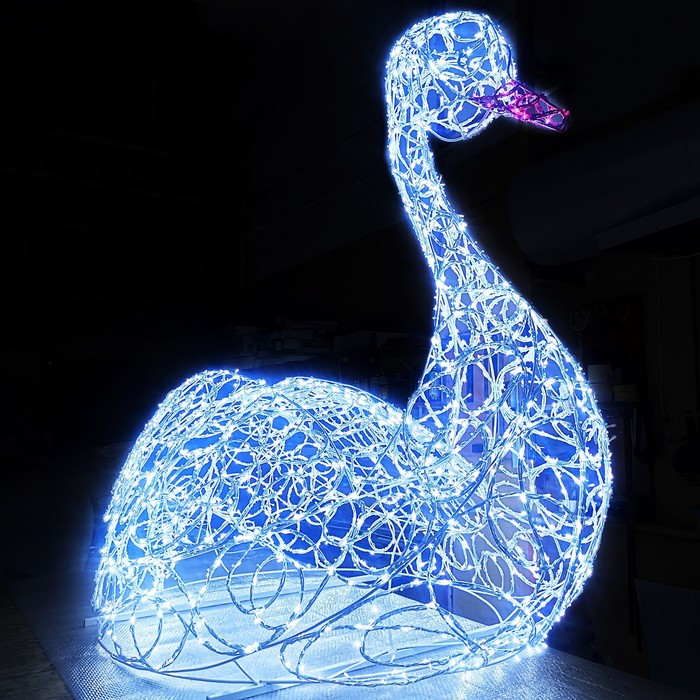 Светодиодная фигура «Лебедь», 100 × 100 × 50 см, 50 Вт, 220 В - фото 1884891882