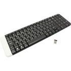 Клавиатура Logitech K230, беспроводная, мембранная, 101 клавиша, USB, черно-белая - Фото 3