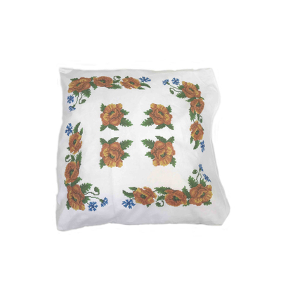Набор для вышивки крестом наволочки на подушку «Маки»