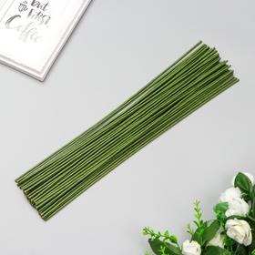 Проволока для изготовления искусственных цветов 'Зелёная' 40 см сечение 2,5 мм Ош