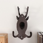 Настенные крючки декоративные «Олень», чугун, 19.5×11.5×6 см - Фото 4