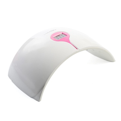 УЦЕНКА Лампа для гель-лака LuazON LUF-13, LED, 24 Вт, с дисплеем, бело-розовым