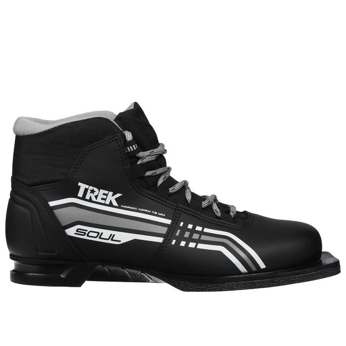 Ботинки лыжные TREK Soul NN75 ИК, цвет чёрный, лого серый, размер 42 - Фото 1