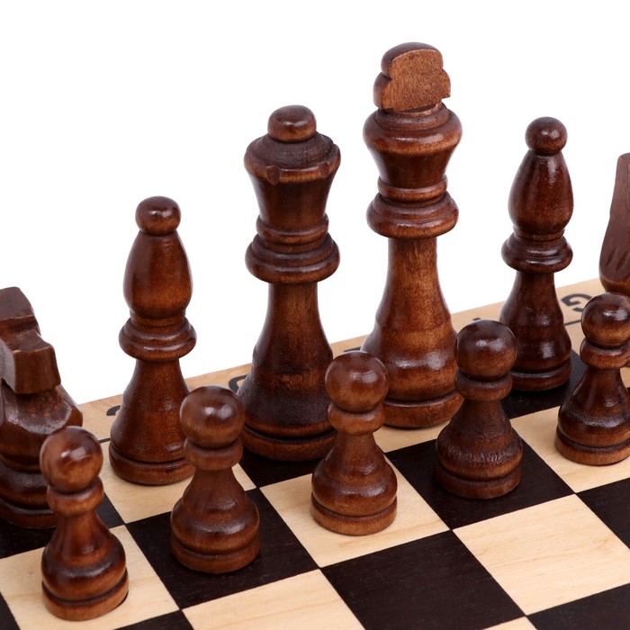 Шахматы деревянные обиходные 29 х 29 см, король h-9 см, пешка h-4 см - фото 1884892034