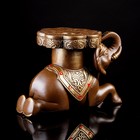 Статуэтка-подставка "Слон", бронзовый цвет, гипс, 32х18х22 см - Фото 2
