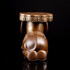 Статуэтка-подставка "Слон", бронзовый цвет, гипс, 32х18х22 см - Фото 4