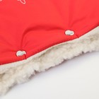 Муфта для рук на санки или коляску «Снежинка», меховая, на кнопках, цвет красный - Фото 5