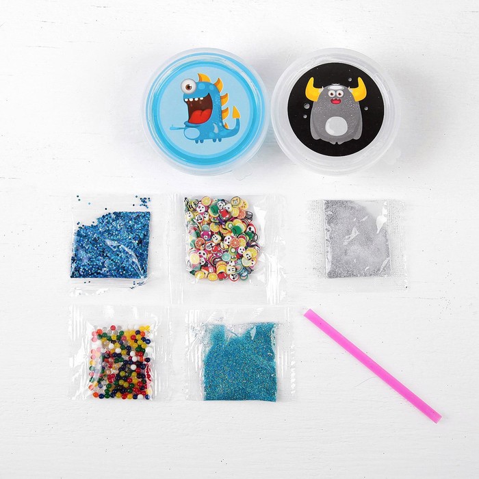 Набор лизунов «Слайм. Фруктовый рай. Голубой циклон» - Фото 1