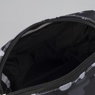 Сумка мужская, отдел на молнии, 2 наружных кармана, регулируемый ремень, цвет чёрный/серый - Фото 5