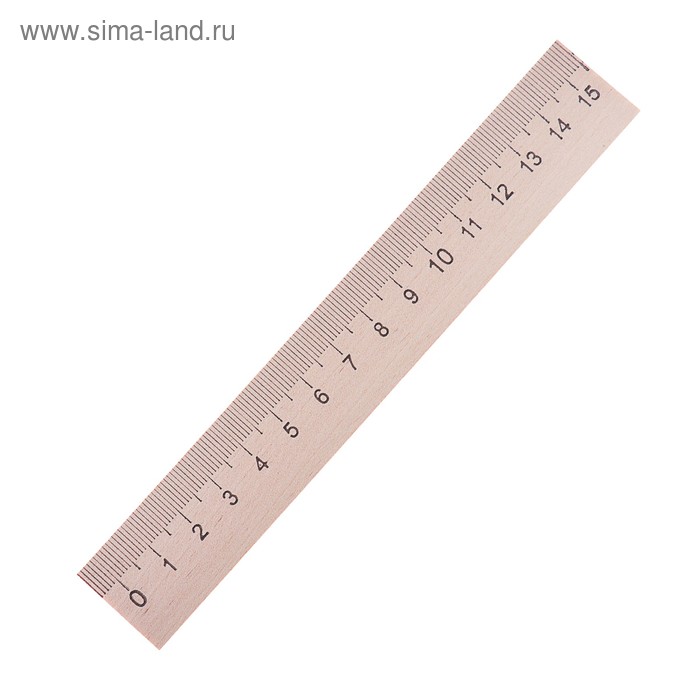 Линейка деревянная ЛМП 150 Calligrata, 15 см - Фото 1
