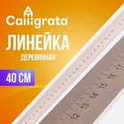 Линейка деревянная 40 см, (БЕЗ шк) - Фото 1