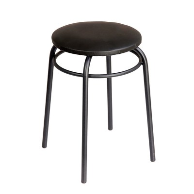 Табурет для кухни «Клик Мебель. Кольцо», искусственная кожа, цвет чёрный