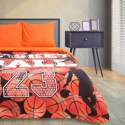 Постельное бельё Этель «Баскетбол», 2-сп., 175 × 215 см, 200 × 220 см, 70 × 70 см (2 шт.), хлопок 100 %