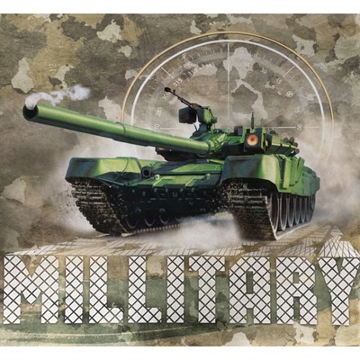 Постельное бельё Этель Military, 2-сп., 175 × 215 см, 200 × 220 см, 70 × 70 см (2 шт.)