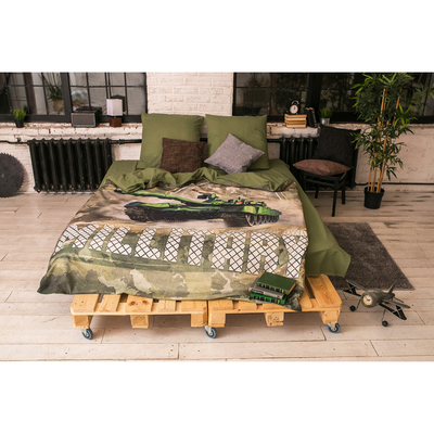 Постельное бельё Этель Military, 2-сп., 175 × 215 см, 200 × 220 см, 70 × 70 см (2 шт.)