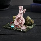 Сувенир "Амурчик на розе", змеевик, мрамор - Фото 4