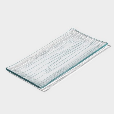 Блюдо стеклянное сервировочное Magistro «Акцент», 19,5×9,5 см, цвет прозрачный