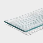 Блюдо стеклянное сервировочное Доляна «Акцент», 19,5×9,5 см, цвет прозрачный - фото 4261225