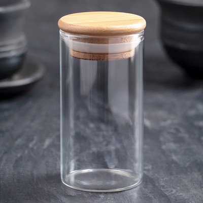 Банка стеклянная для сыпучих продуктов «Эко», 170 мл, 5×10 см