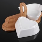 Набор салатников керамических «Эстет. Сердце», 32.5×15×12.5 см, 2 предмета, цвет белый - Фото 3