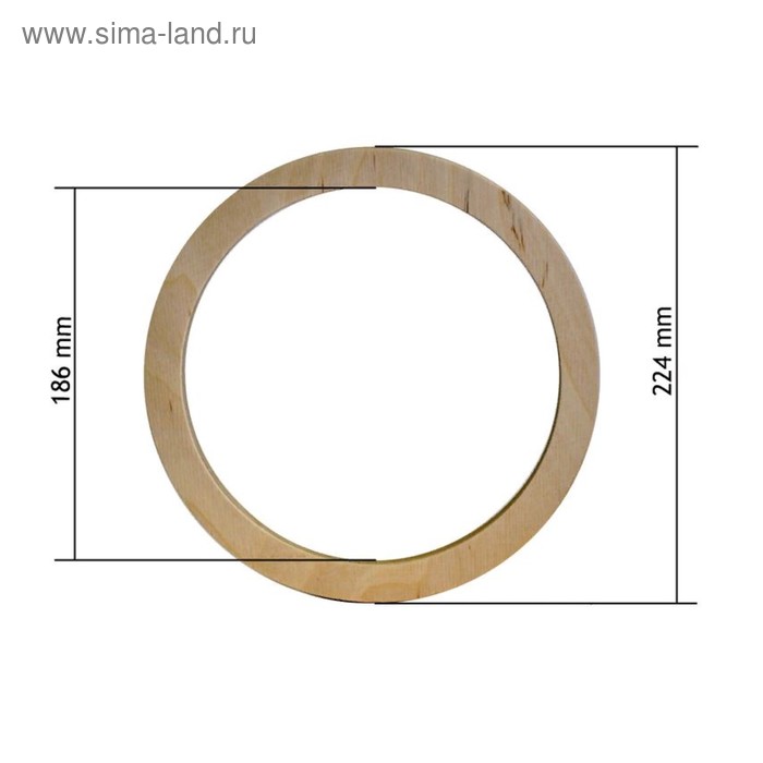 Проставочные кольца, для динамика 20 см, толщина 1.5 см, набор 2 шт - Фото 1