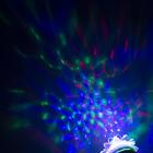 Световой прибор «Хрустальный цветок» 7.5 см, Е27, свечение RGB - Фото 2