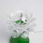 Световой прибор «Цветок» 12.5 см, свечение RGB, 220 В, зелёный - фото 9337816