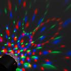 Световой прибор «Хрустальный шар» 7.5 см, пульт ДУ, свечение RGB, 220 В - фото 9760597