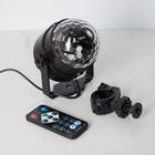 Световой прибор «Хрустальный шар» 7.5 см, пульт ДУ, крепление на трубу, свечение RGB, 5 В - Фото 3