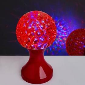 Световой прибор «Кубок» 10 см, свечение RGB, 220 В, красный