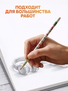 Набор чернографитных карандашей с ластиком и таблицей умножения, 4 штуки - Фото 3