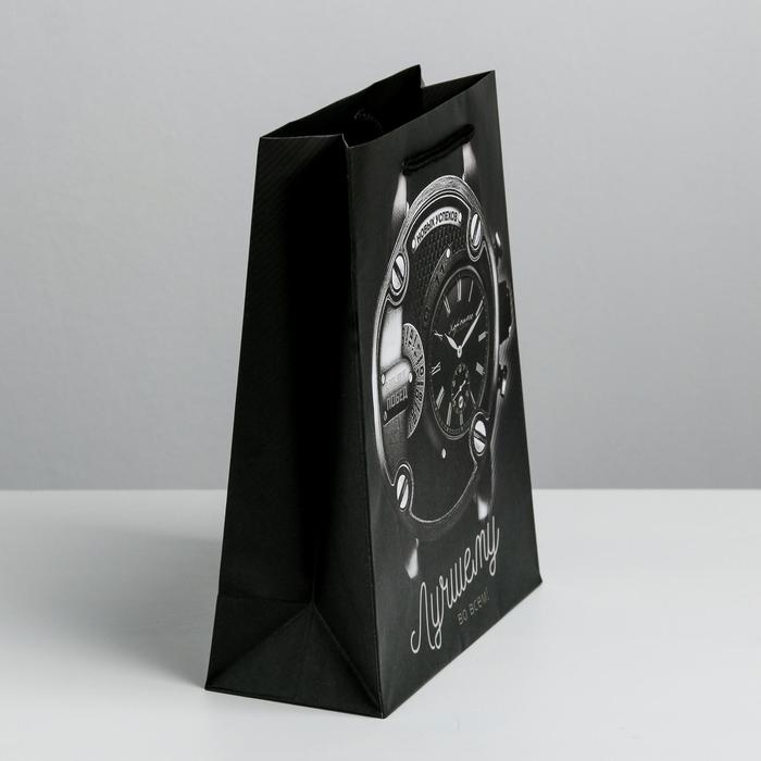 Пакет подарочный ламинированный вертикальный, упаковка, «Мужская элегантность», M 25.5 х 30 х 9 см - фото 1908425018