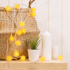 УЦЕНКА НИТЬ, 5 м, с насад. “Ежики Желтые”, Н.С. LED-30-220V, 8 режимов, ЖЕЛТЫЙ - фото 14706323