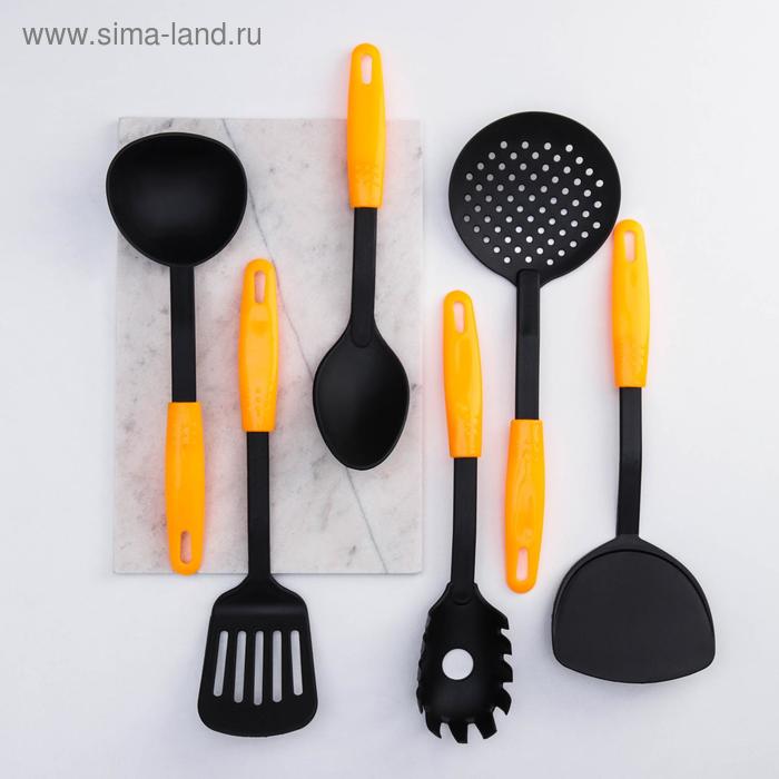 Набор кухонных принадлежностей Доляна «Оранж», 6 предметов - Фото 1