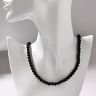 Бусы шар №6 «Лава», цвет чёрный, длина 50 см - фото 30749551