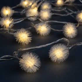 {{photo.Alt || photo.Description || 'УЦЕНКА Гирлянда «Нить» 5 м с насадками «Ёжики белые», IP20, прозрачная нить, 30 LED, свечение тёплое белое, 8 режимов, 220 В'}}