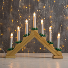 УЦЕНКА Светодиодная фигура «Рождественская горка» 39×31×5 см, дерево, 220 В, свечение тёплое белое - Фото 1