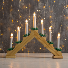 {{photo.Alt || photo.Description || 'УЦЕНКА Светодиодная фигура «Рождественская горка» 39×31×5 см, дерево, 220 В, свечение тёплое белое'}}