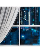 УЦЕНКА Гирлянда «Бахрома», 3×0.5 м, с насадками «Шарики», IP20, 80 LED, 220 В, мигание, прозрачная нить, свечение мульти - Фото 6