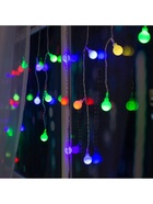 УЦЕНКА Гирлянда «Бахрома», 3×0.5 м, с насадками «Шарики», IP20, 80 LED, 220 В, мигание, прозрачная нить, свечение мульти - Фото 7