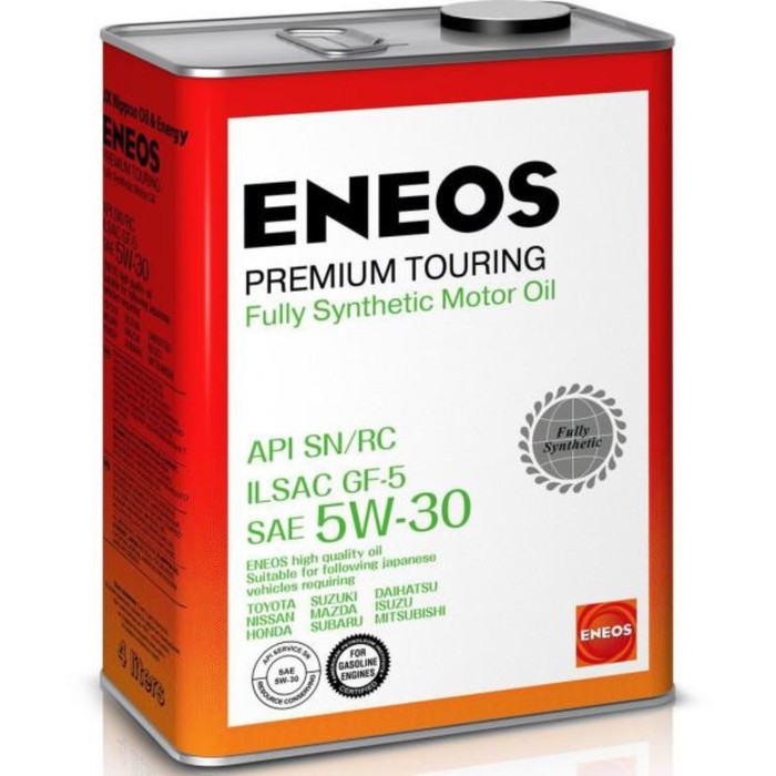 Масло моторное ENEOS Premium Touring 5W-30, синтетическое, 4 л - Фото 1