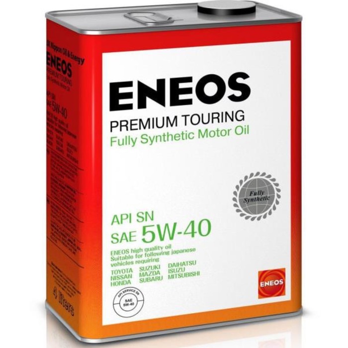 Масло моторное ENEOS Premium Touring 5W-40, синтетическое, 4 л - Фото 1
