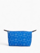 Косметичка простая на молнии, с принтом, синяя - Фото 2