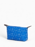 Косметичка простая на молнии, с принтом, синяя - Фото 5