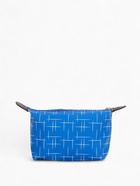 Косметичка простая на молнии, с принтом, синяя - Фото 7