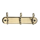 Вешалка ТУНДРА TVT003, металлическая, трёхрожковая, цвет бронза - Фото 4